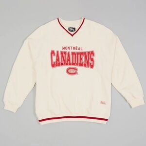 Montreal Canadiens Habs Hockey V-Neck Sweater - like new, XXL